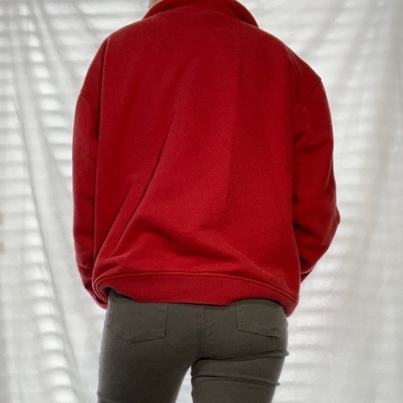GAP Vintage 1980s Women’s Red Halfway Zip Collared Pullover in Size Large - Picture 12 of 16